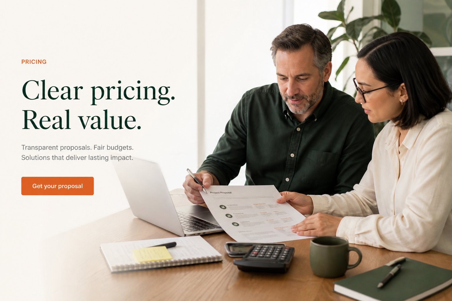 Ecommerce website interface