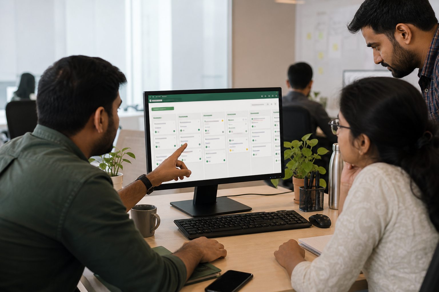 CRM dashboard interface